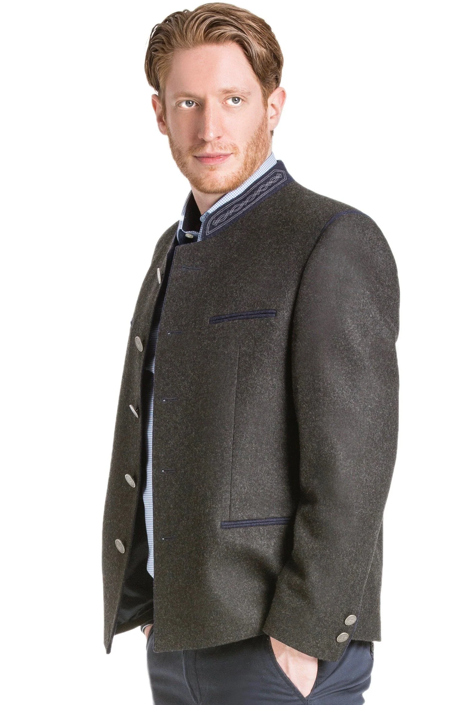 Edelmann - Men's Austrian Trachten Jacket - 100% Merino Loden Wool - Image 9