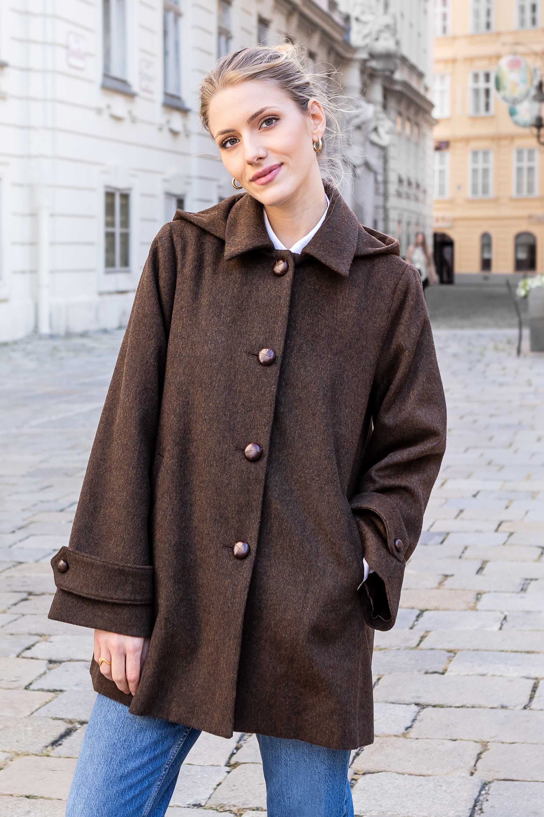 Nadya Loden Coat in Camel - Image 7