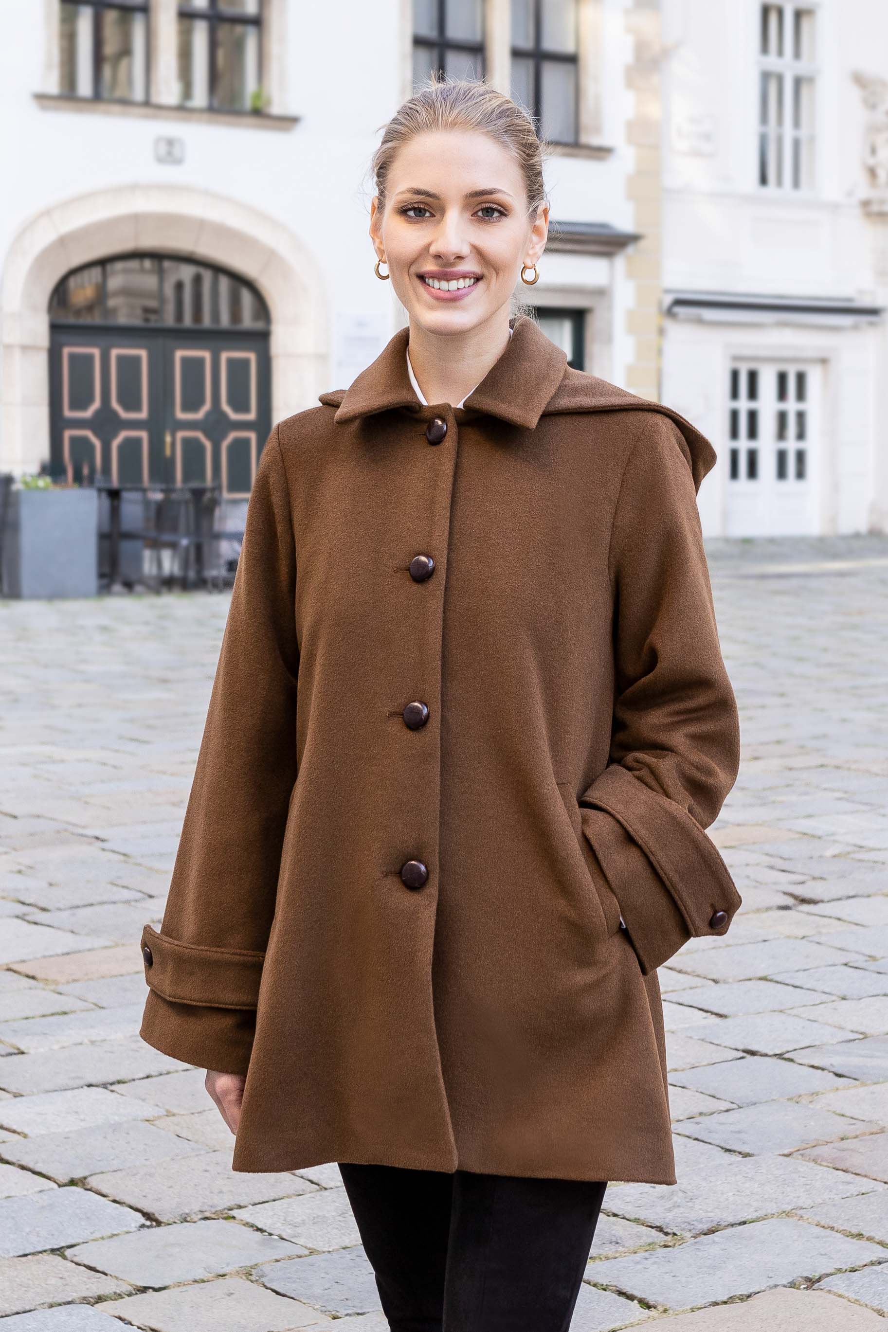 Nadya Loden Coat in Charcoal - Image 9
