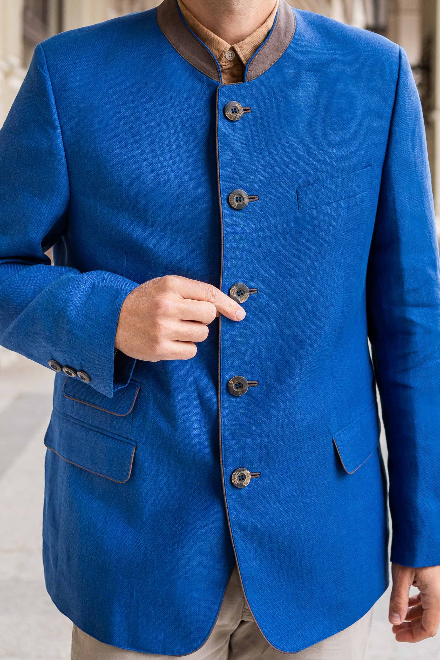 Edward - Blue Linen Jacket - Image 5