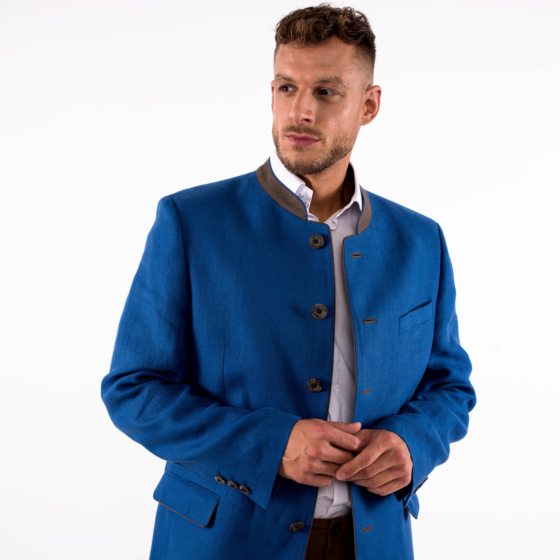Edward - Blue Linen Jacket - Image 7