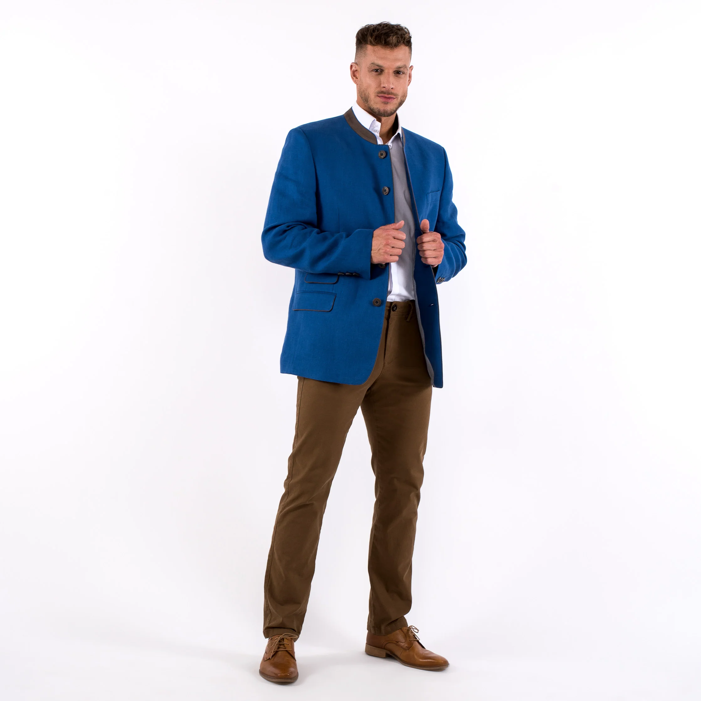 Edward - Blue Linen Jacket - Image 8