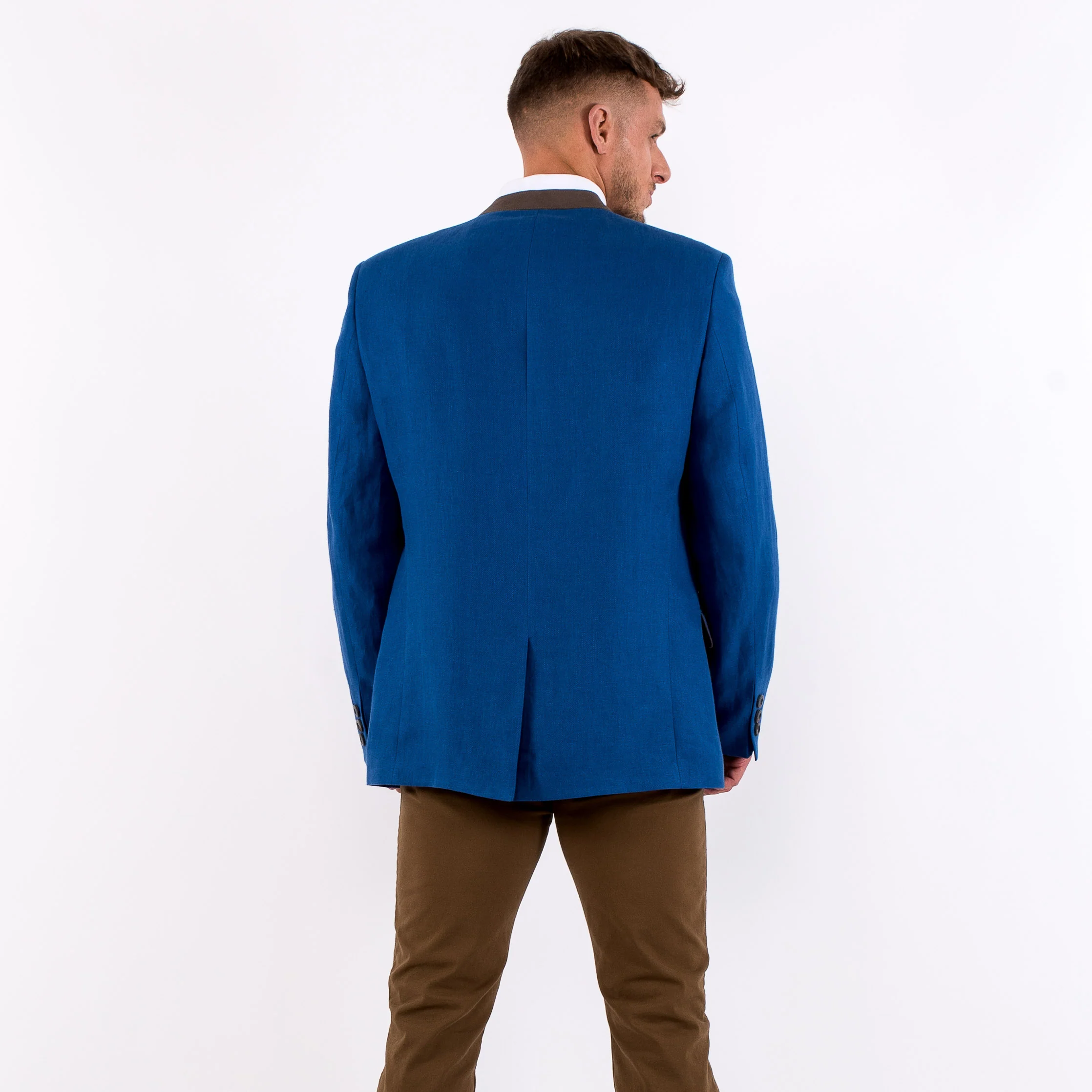 Edward - Blue Linen Jacket - Image 9