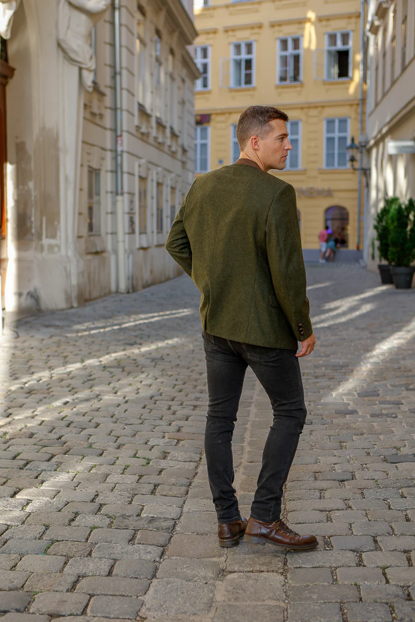 Edward - Classic Austrian Jacket in Olive - Image 7