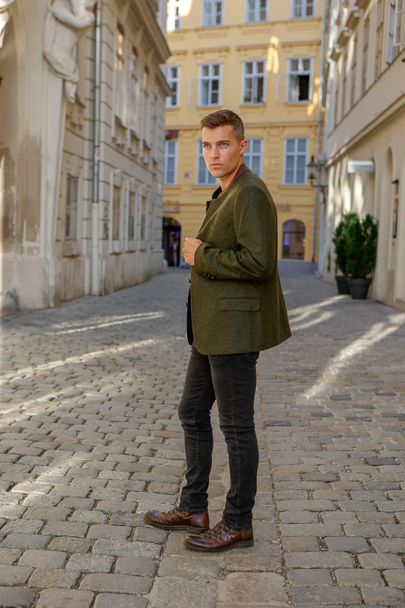 Edward - Classic Austrian Jacket in Olive - Image 8