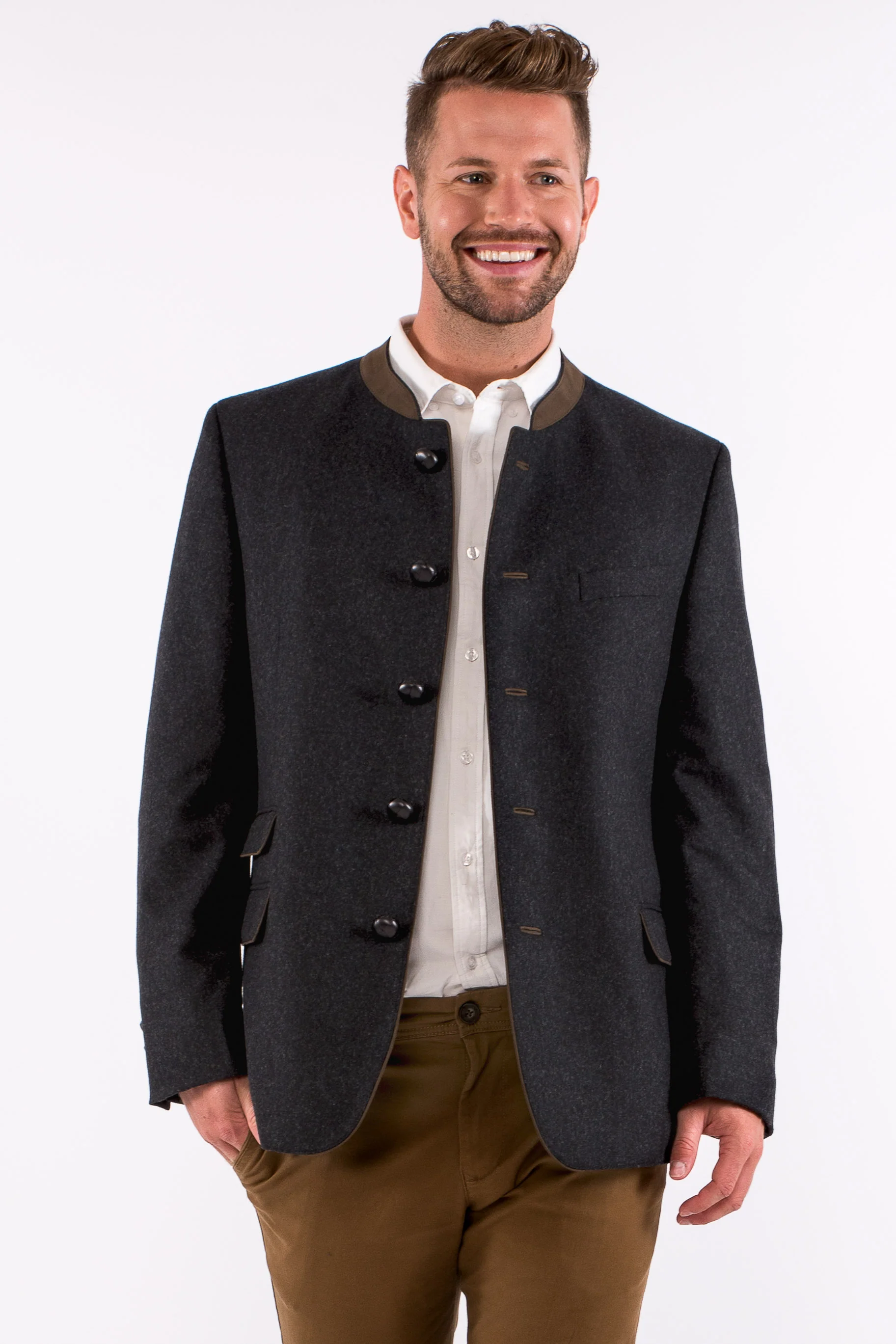 Edward - Classic Austrian Jacket in Charcoal - Image 4