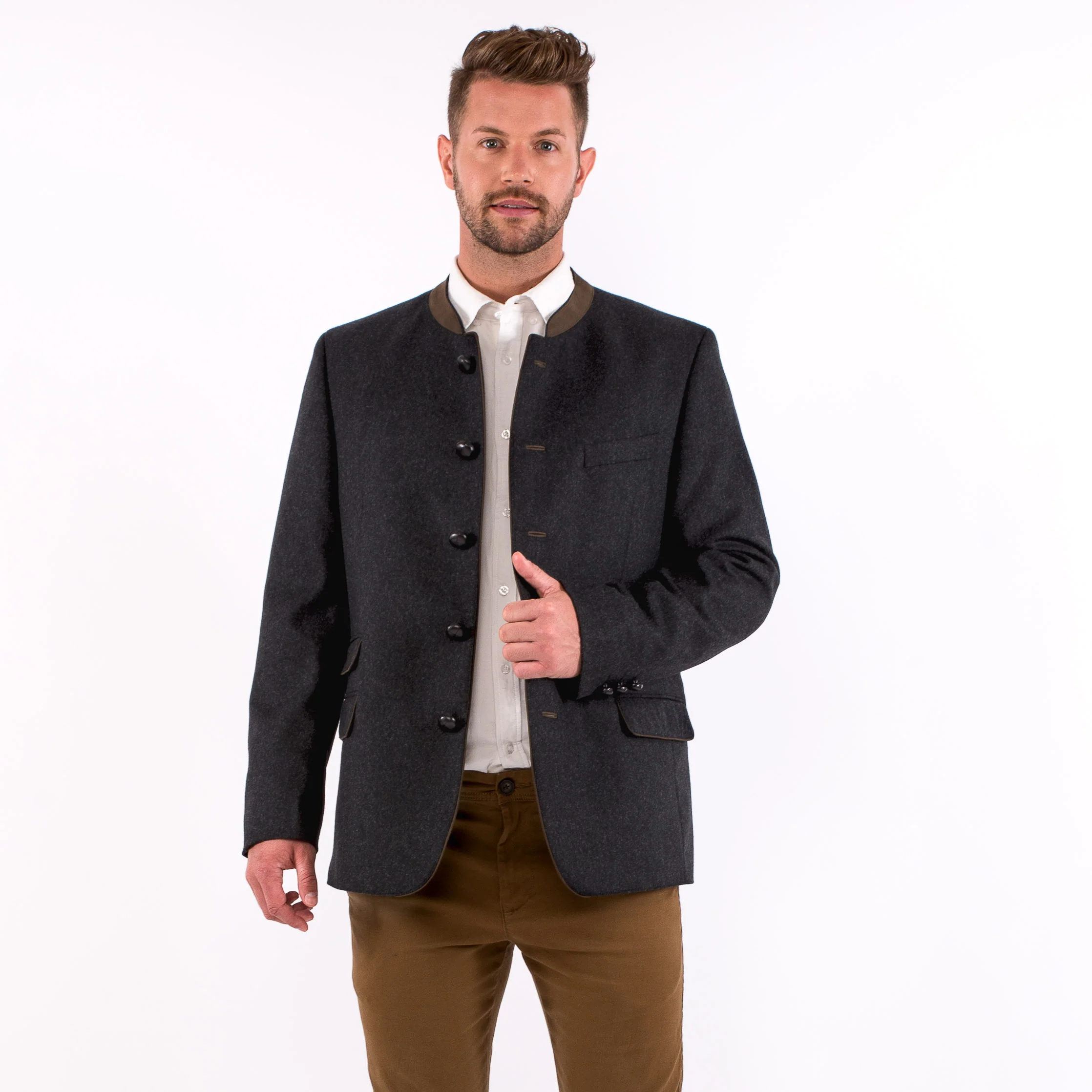 Edward - Classic Austrian Jacket in Charcoal - Image 7