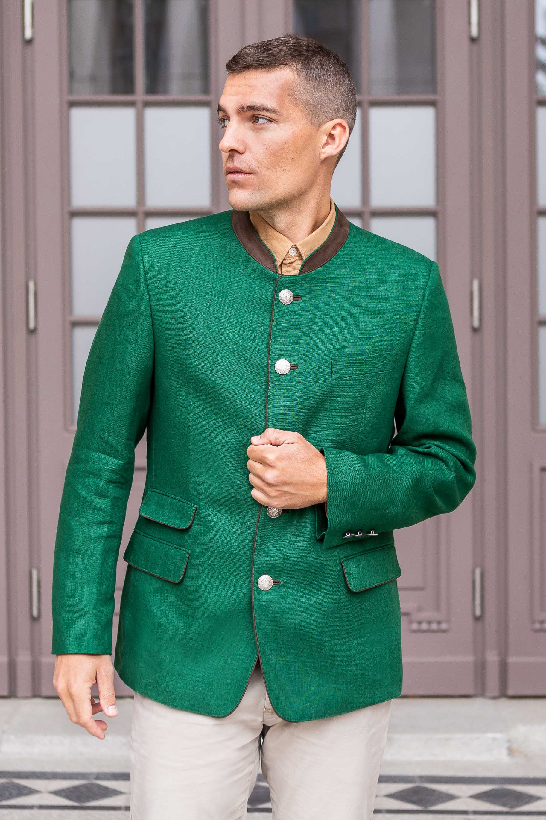 Edward - Green Linen - Image 2