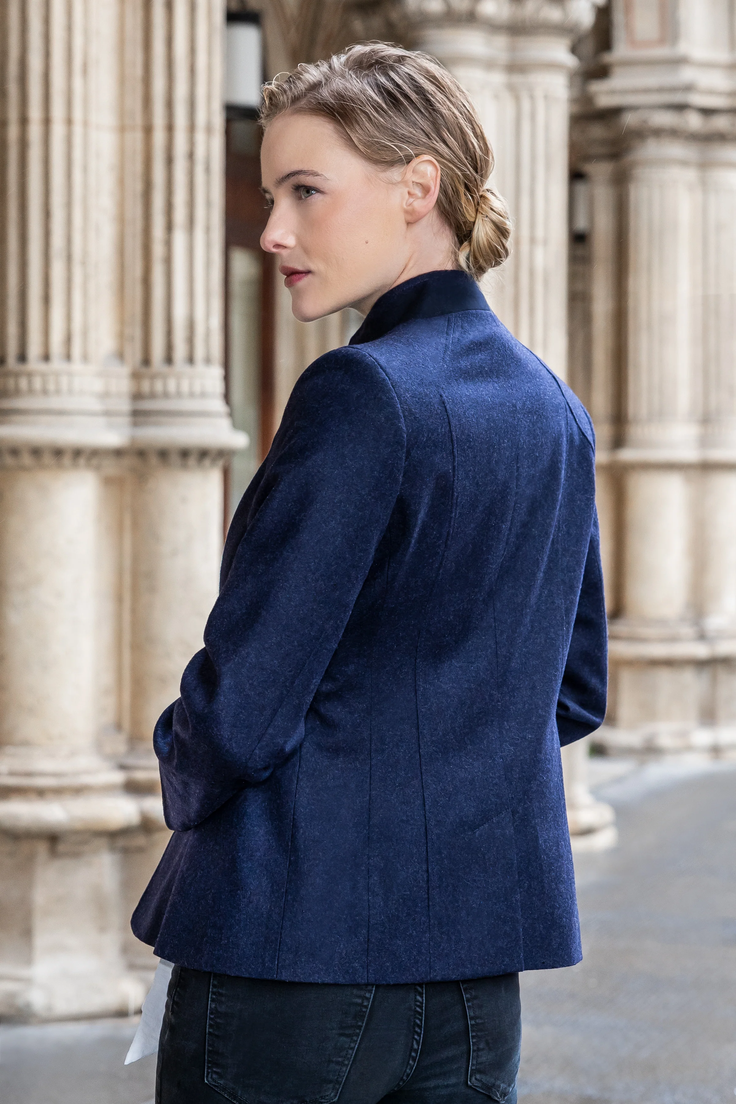 Lena - Womens Loden Wool Blazer - Image 3