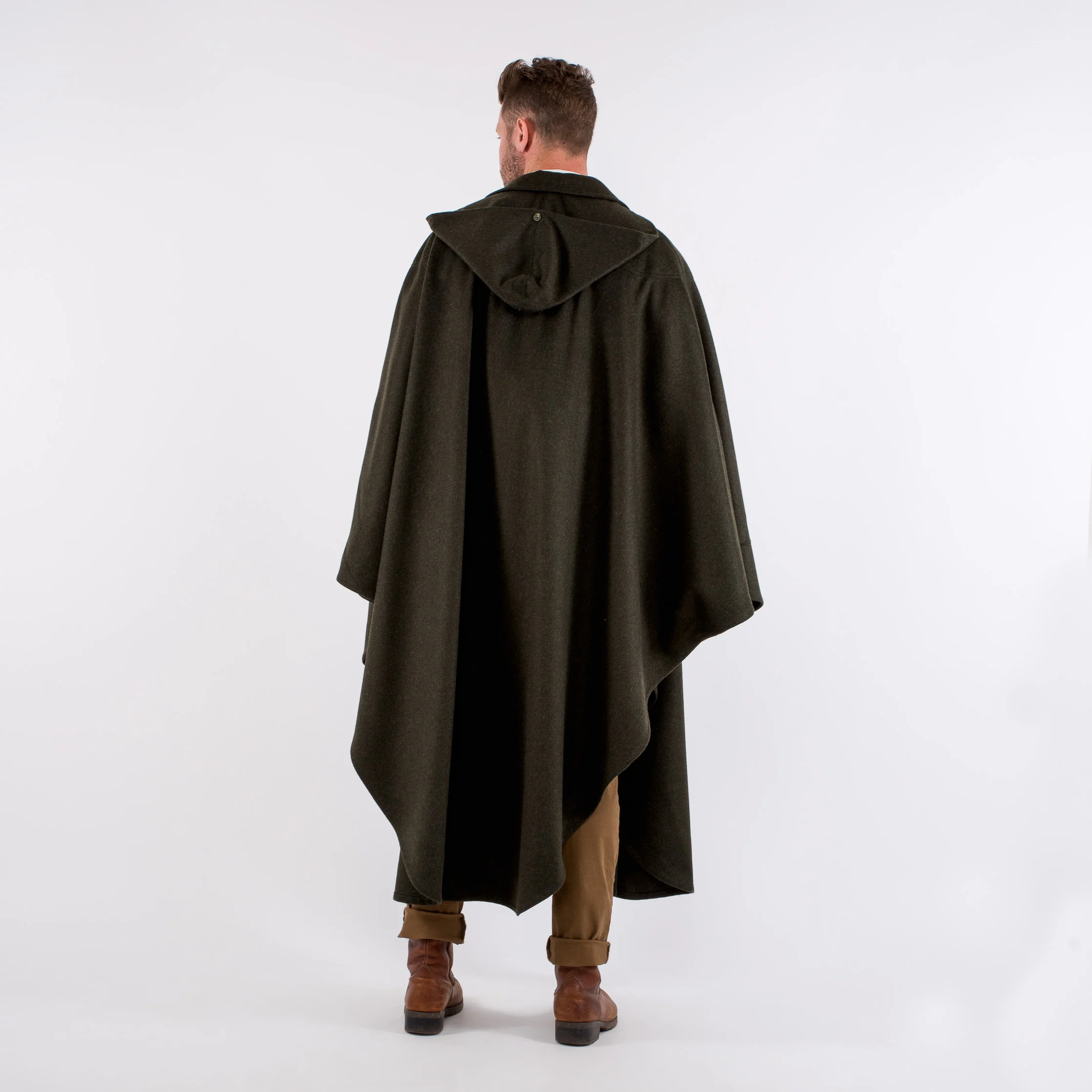 Unisex / Green Loden Cape - Image 9