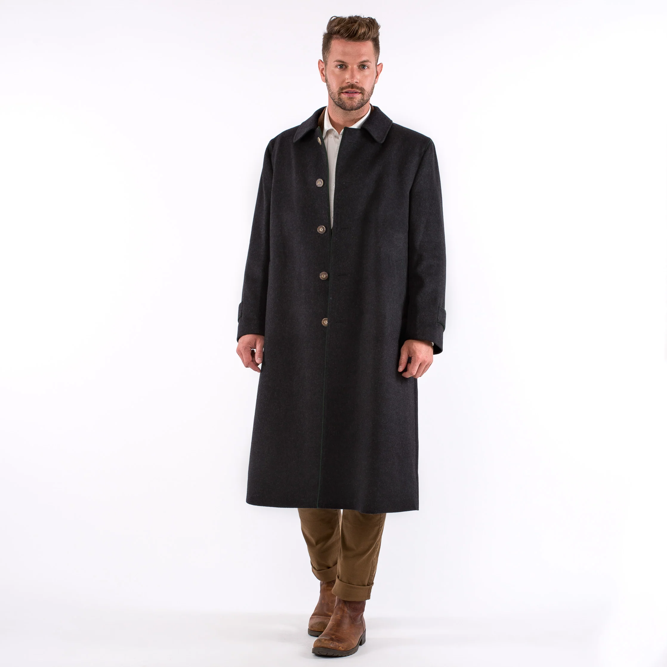 Men's Classic Loden Overcoat "Shiver No More" - Image 4
