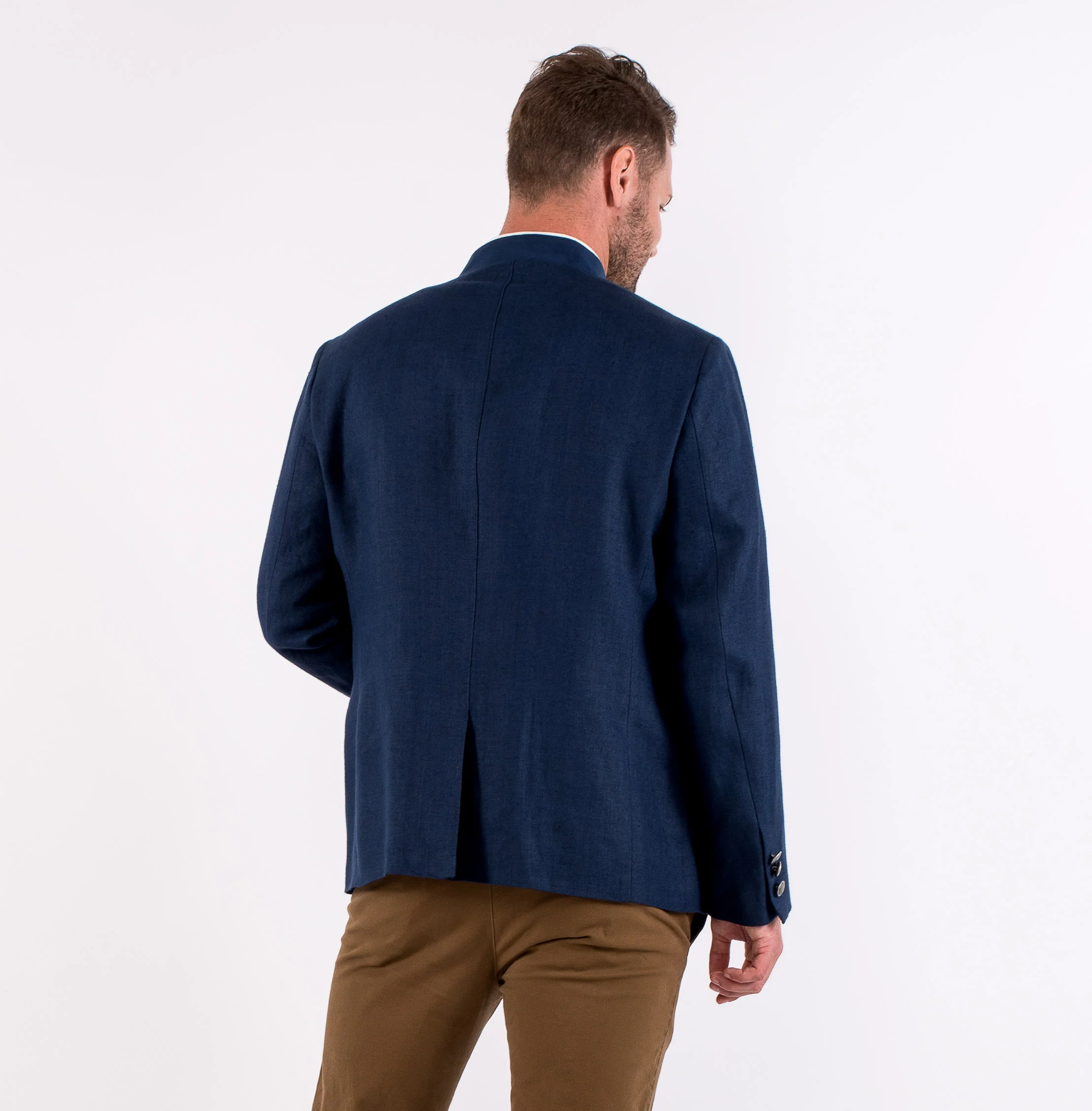 Gamlitz Men's Linen Dark Blue Blazer - Image 7