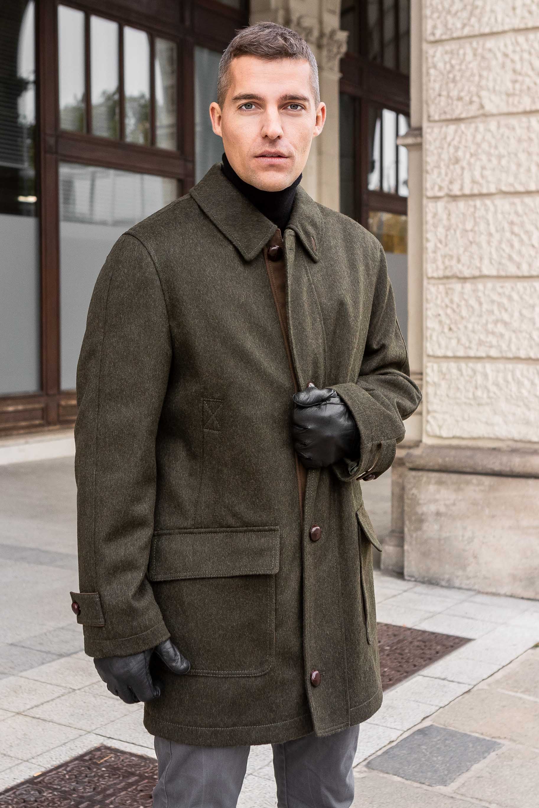 Loden Field Coat Olive - Image 4