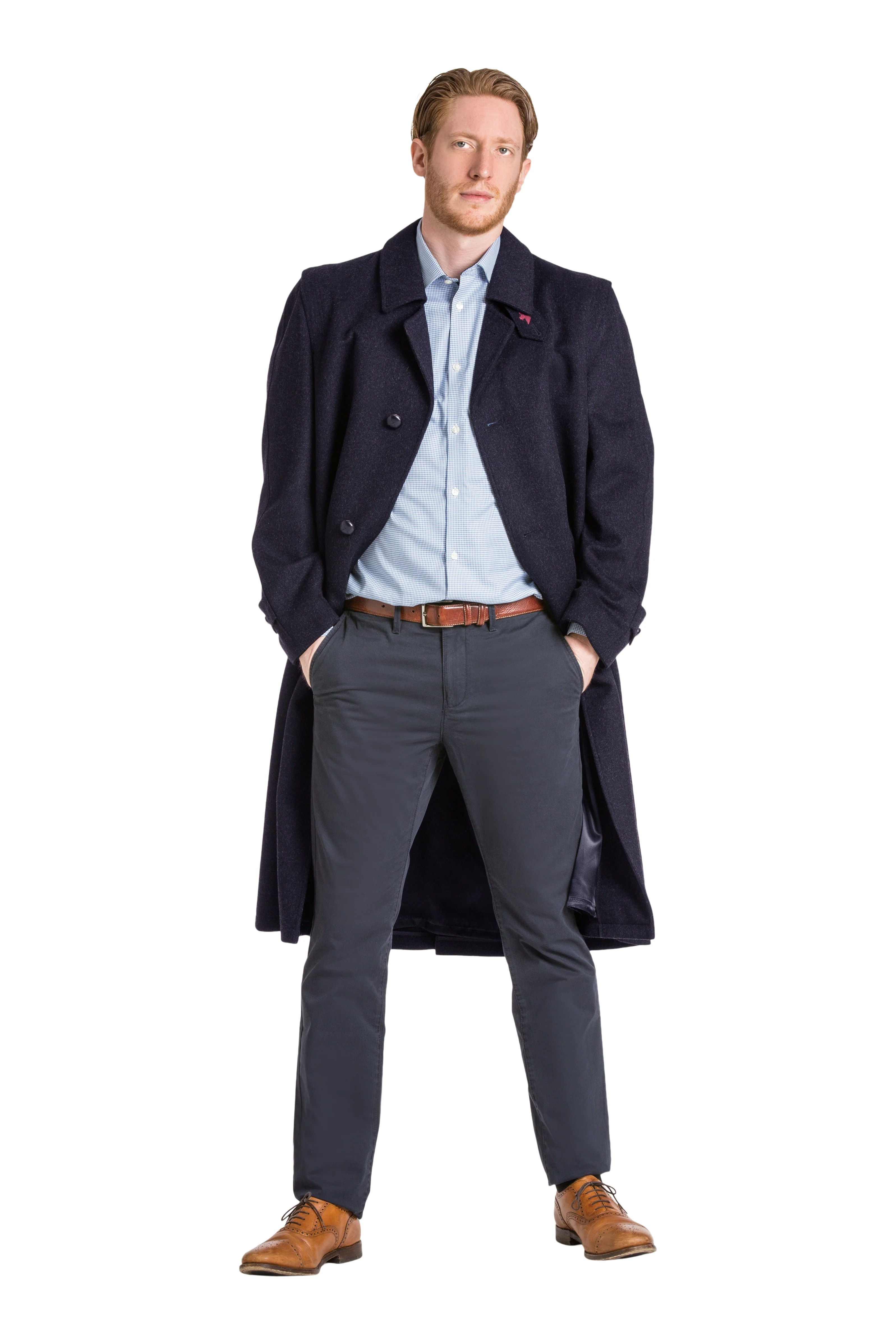 Sud Tiroler - Men's Loden Overcoat in Navy Blue with zip out lining - Image 6