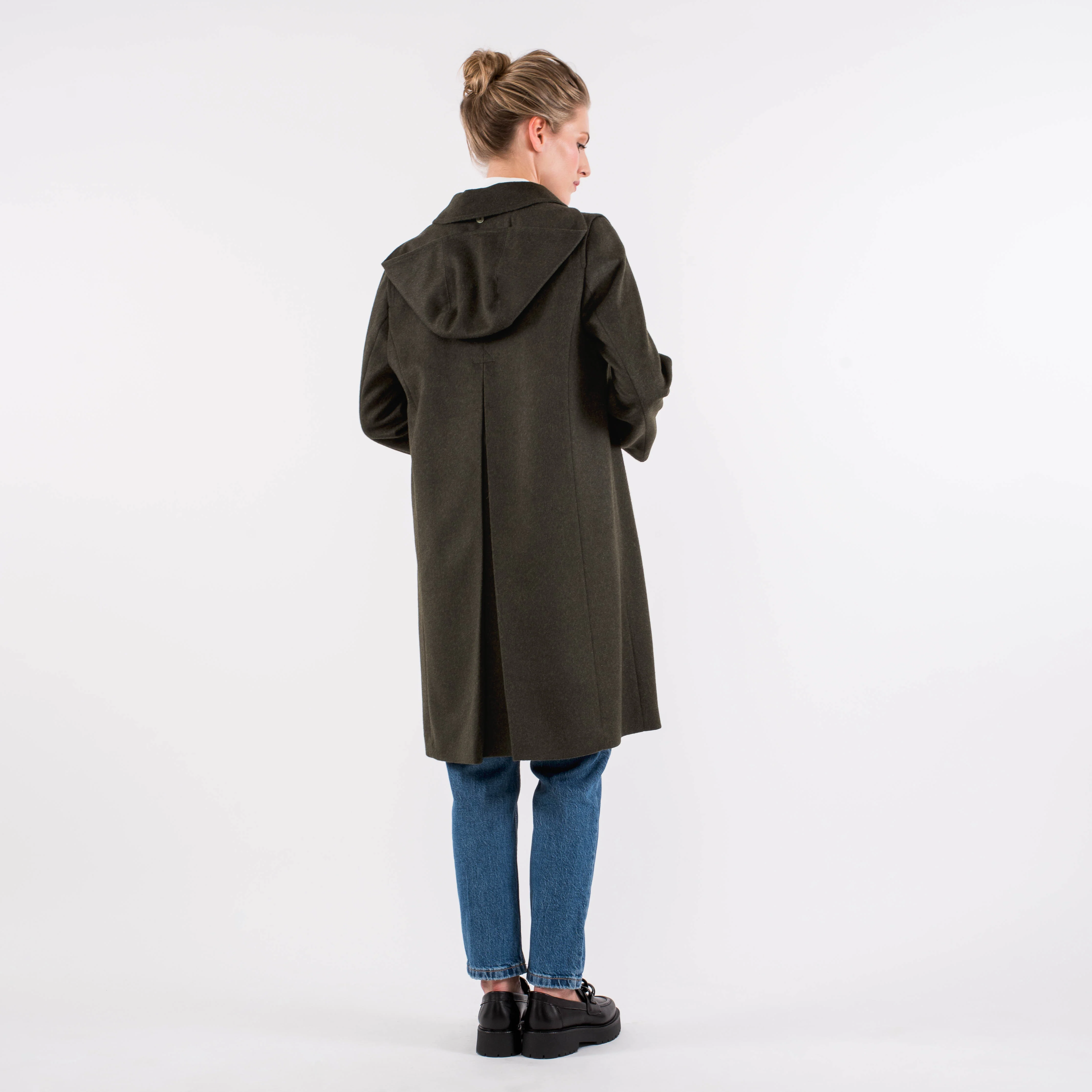 Silvia - Women's Petite Loden Coat in Green - Image 6