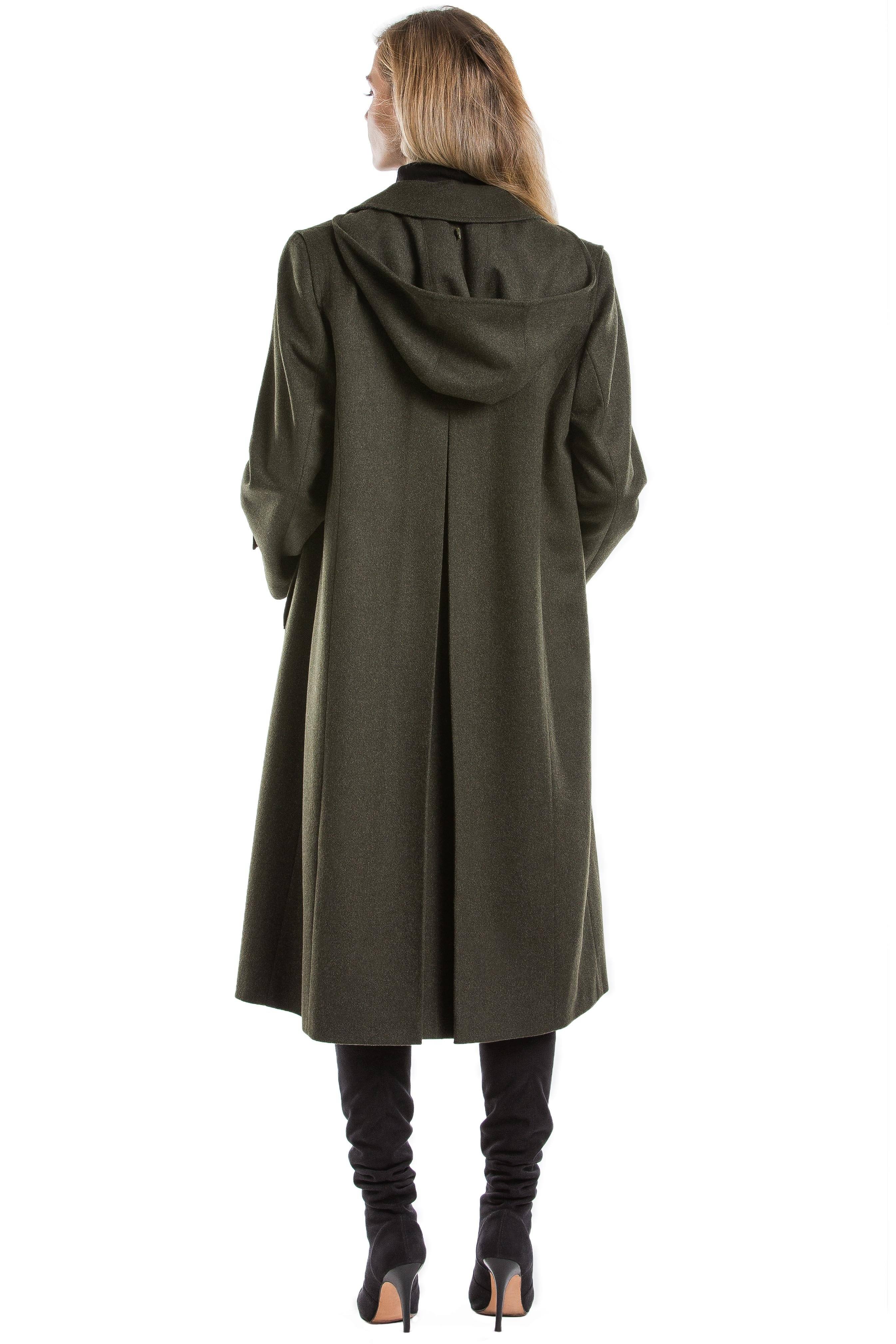 Silvia - Women's Traditional Loden Coat in Green with zip out lining - Image 4