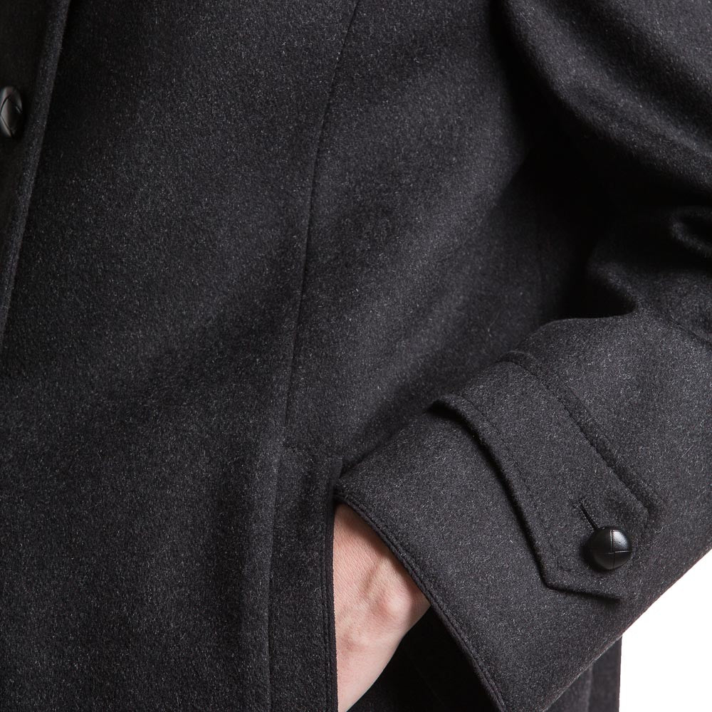 Silvia - Women's Traditional Loden Wool Coat in Charcoal - Image 8