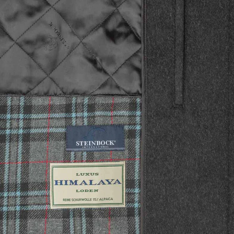 Silvia - Women's Traditional Loden Wool Coat in Charcoal - Image 9