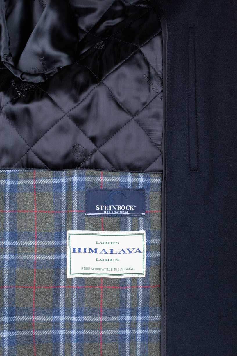 Silvia - Women's Traditional Loden Wool Coat in Navy Blue - Image 5