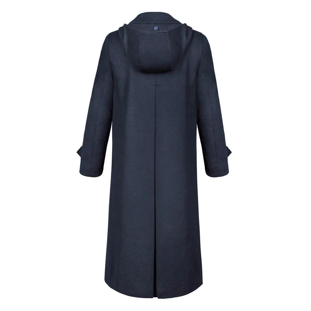 Silvia - Women's Traditional Loden Wool Coat in Navy Blue - Image 7