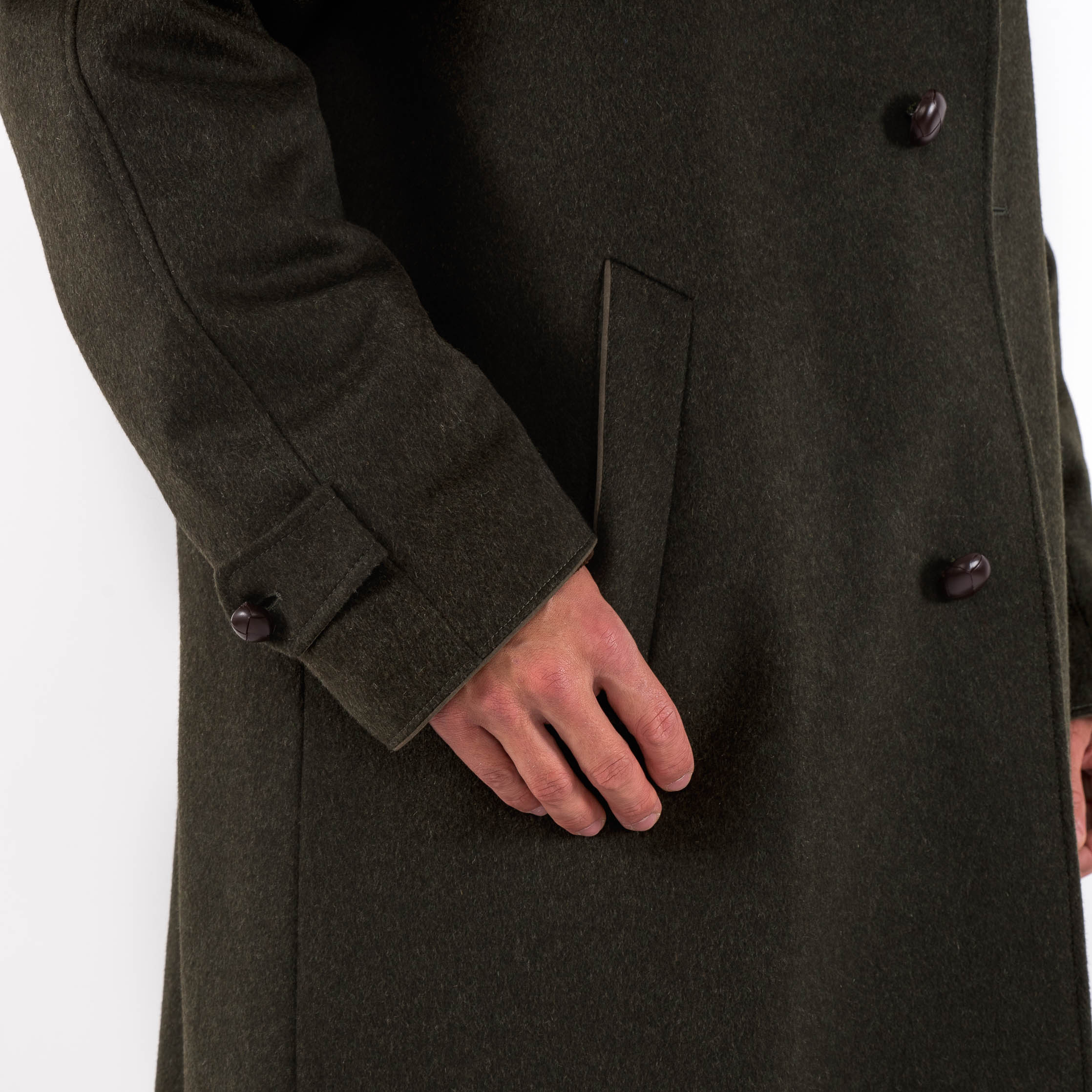 Sud Tiroler - Men's Loden Green Overcoat with zip out lining - Image 5
