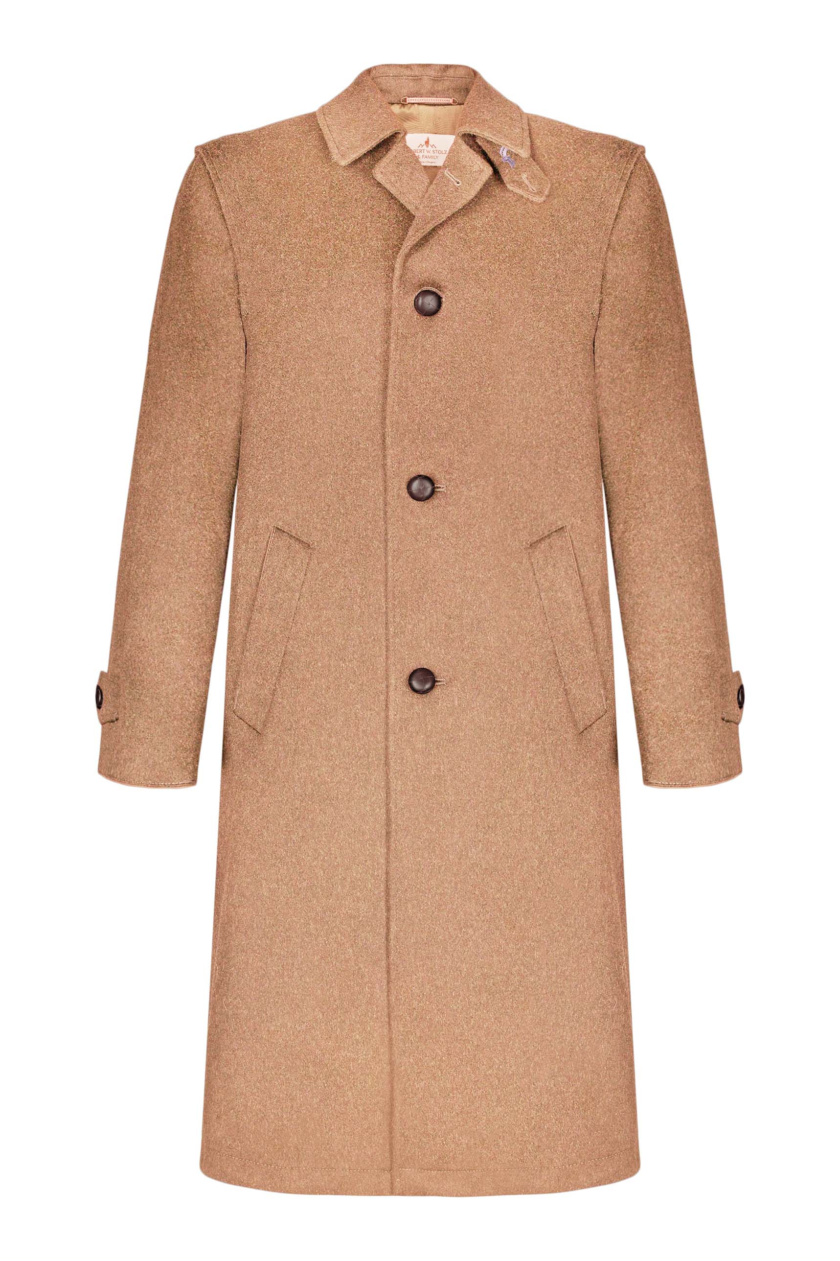 Sud Tiroler - Men's Loden Overcoat in Camel with zip out lining - Image 7