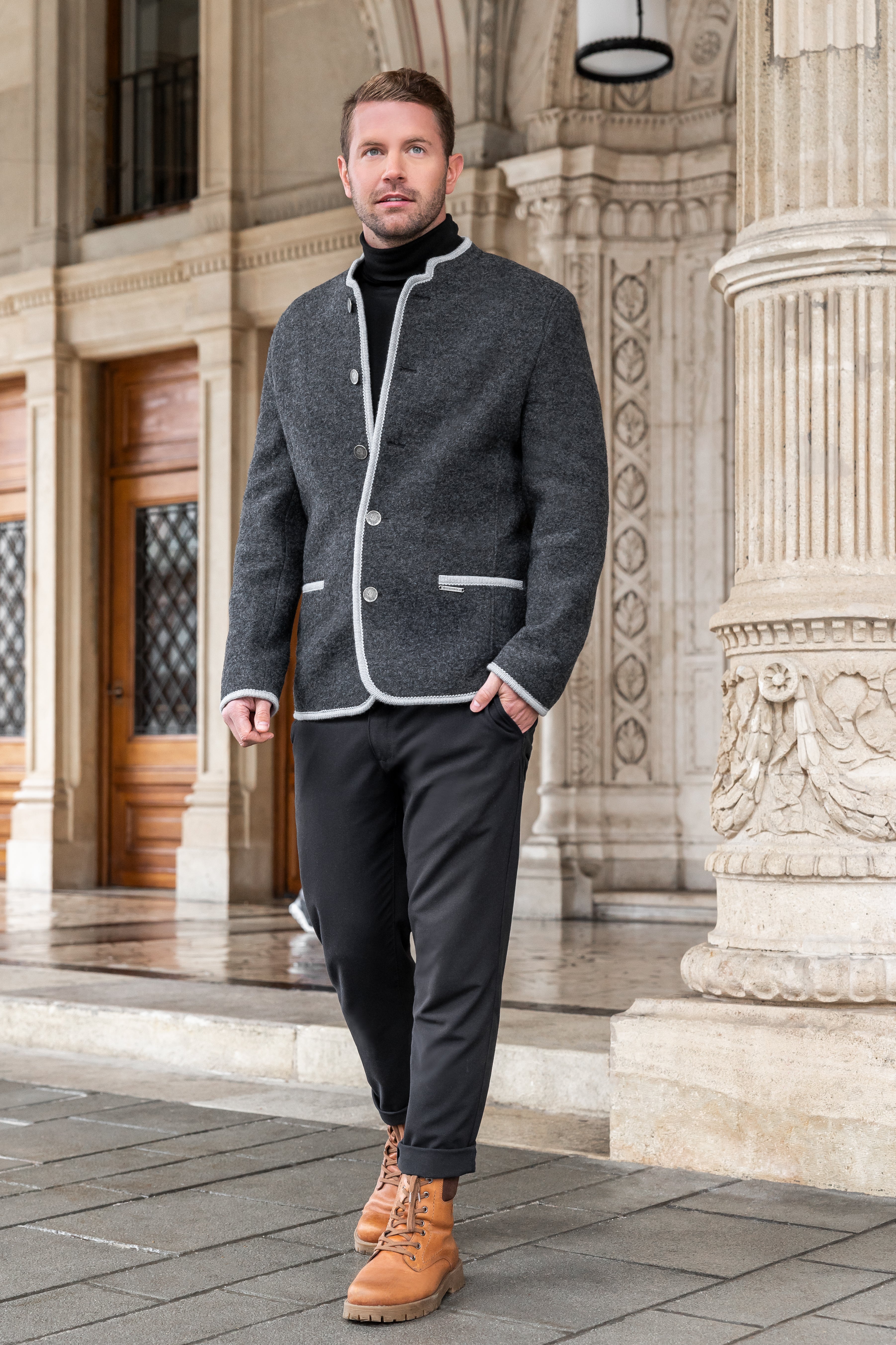 Austrian Styrian Jackets with Stand Collars