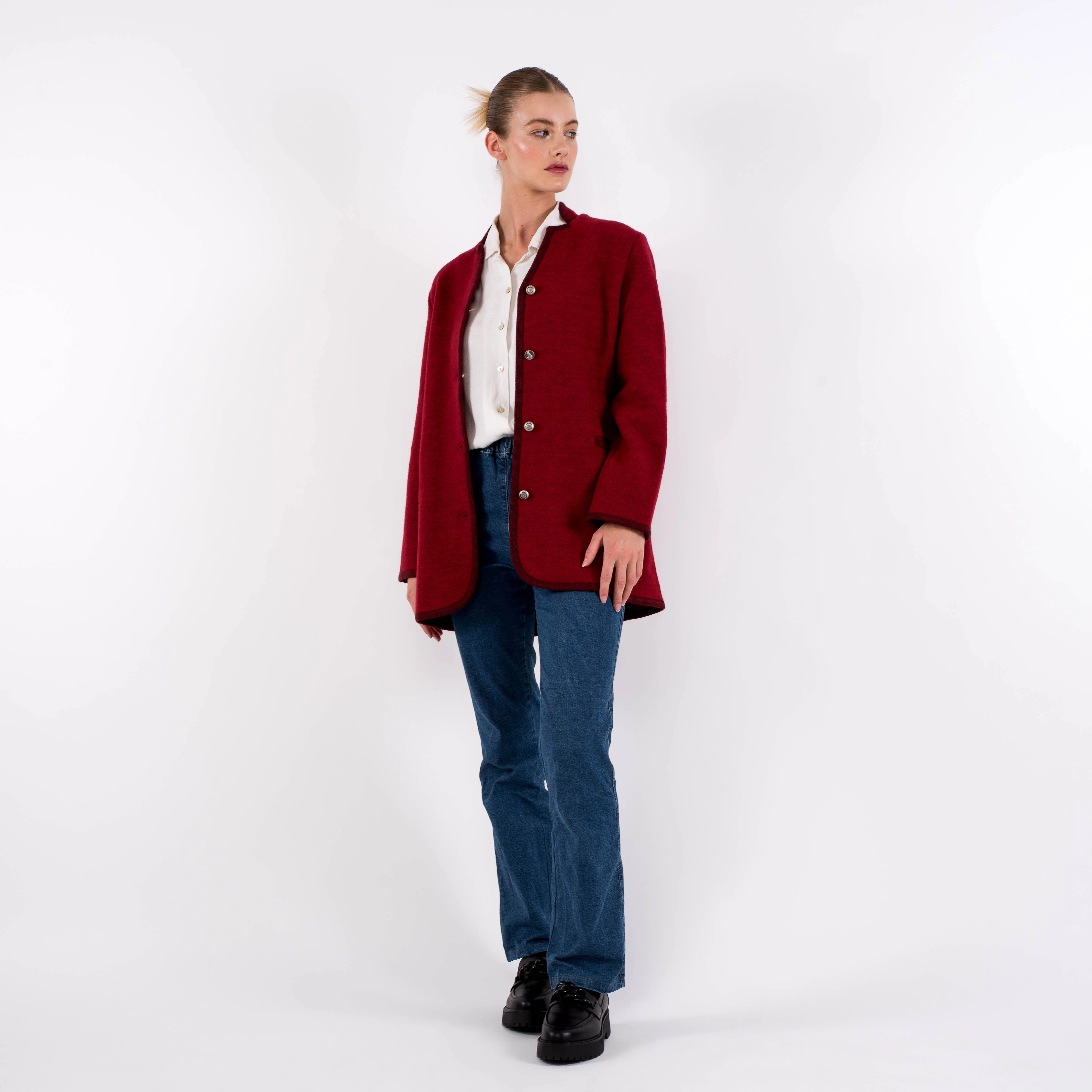 Angelika Tracht Boiled Wool Jacket with Trim - Image 2