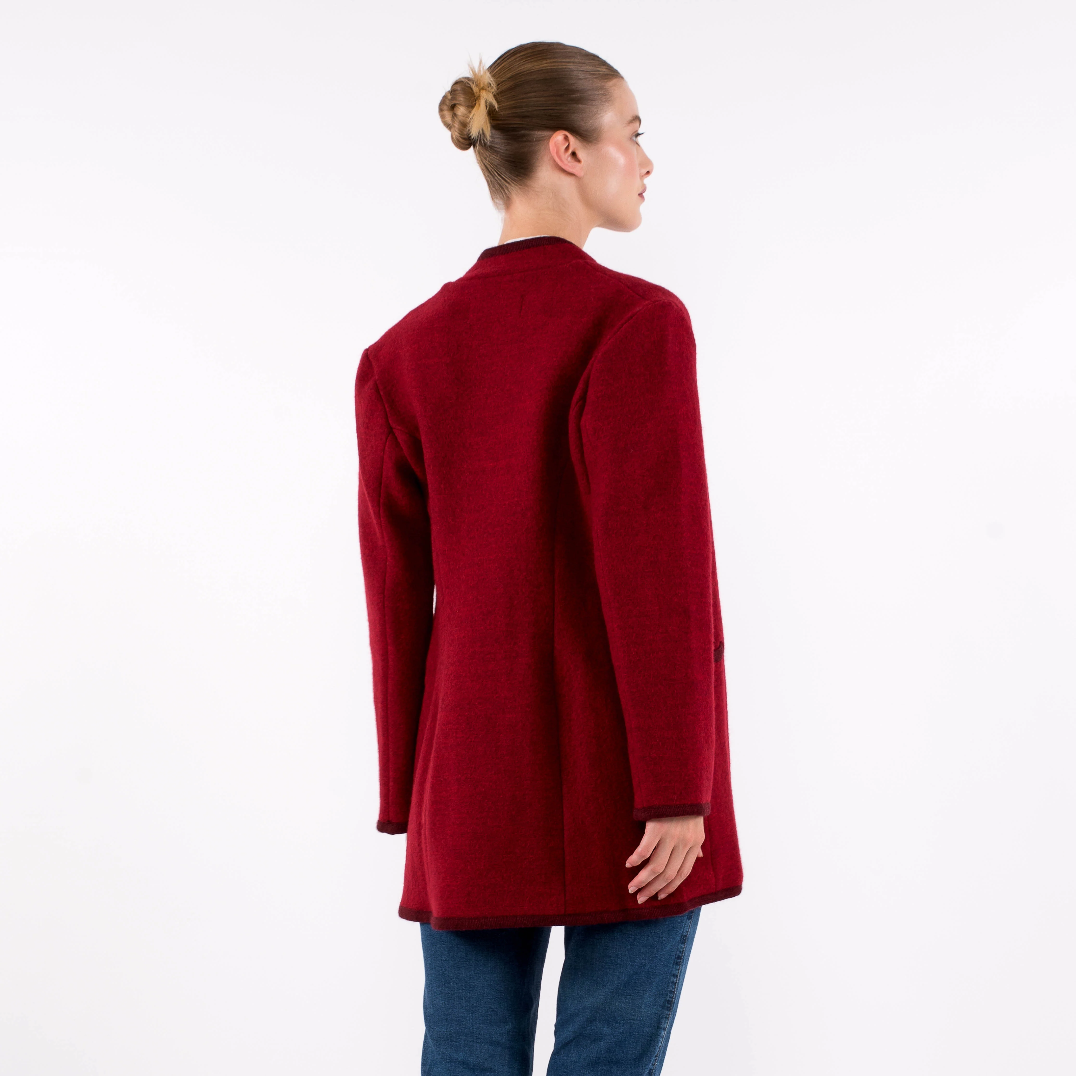 Angelika Tracht Boiled Wool Jacket with Trim - Image 3