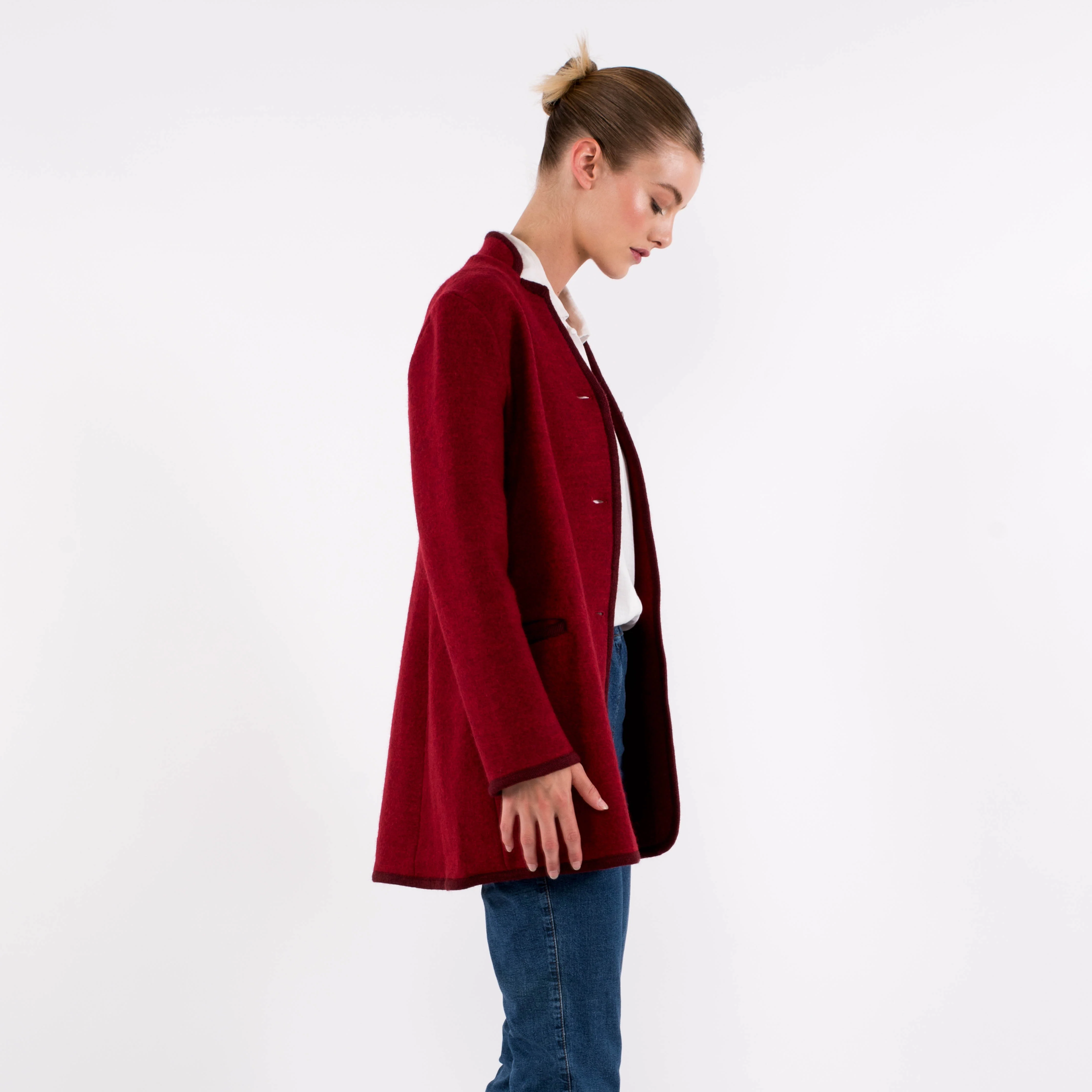 Angelika Tracht Boiled Wool Jacket with Trim - Image 4