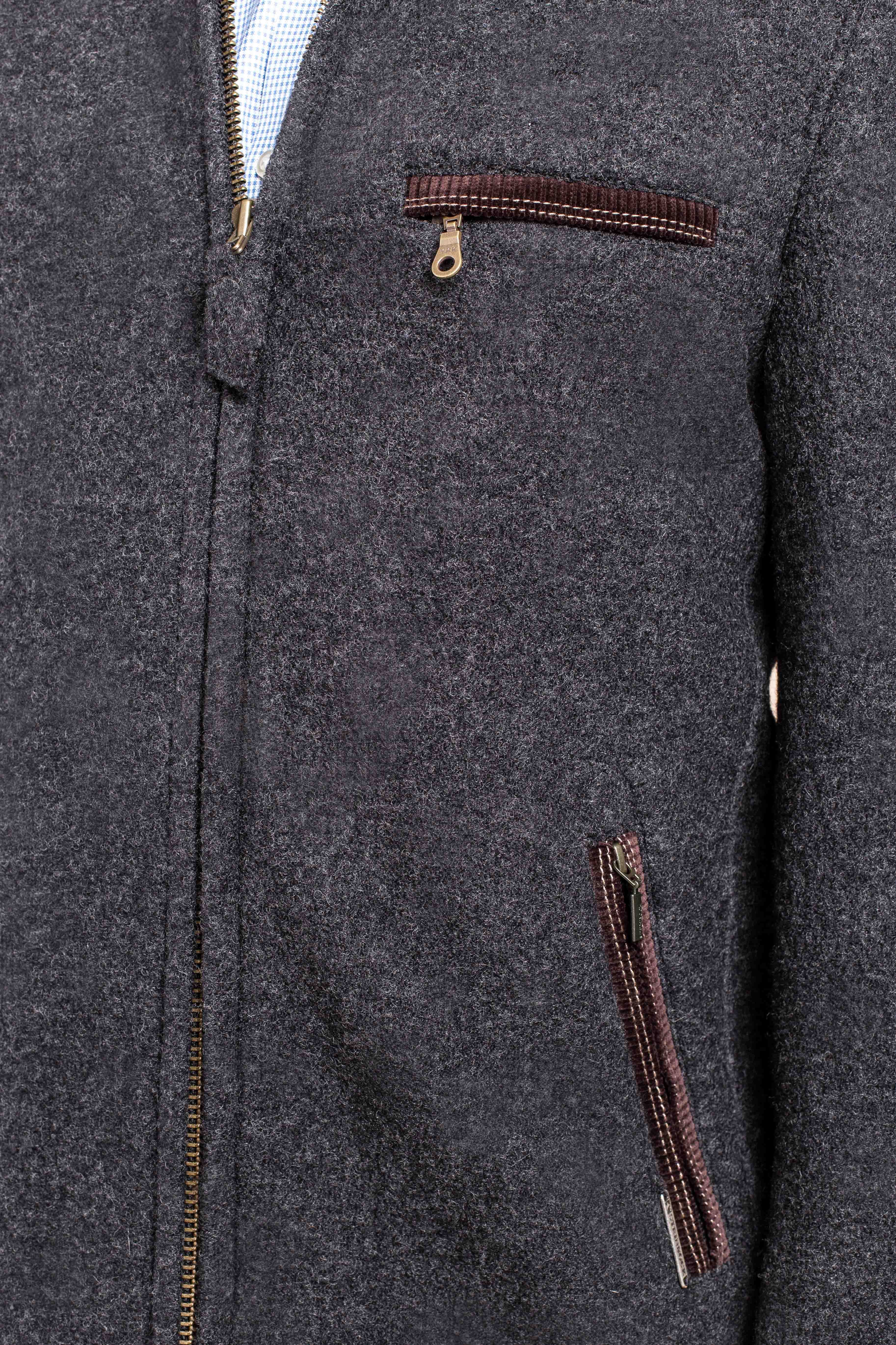 Felix Zippered  Pure Wool Bomber Jacket - Image 4